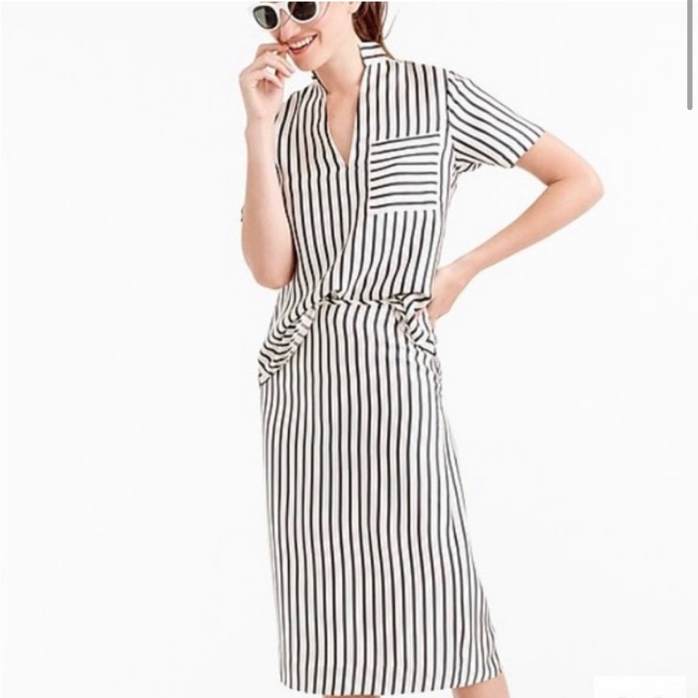 J.Crew Collection silk stripe skirt